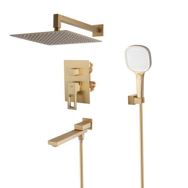 Душова система вбудована KOER KB-66009-12 Матове золото (KR5992)