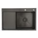 Кухонна мийка GAPPO GS7850-6L накладна 780x500 мм, поверхня PVD, ліва