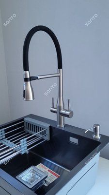 Гнучкий змішувач для кухні під фільтр GAPPO G4399-75 з гнучкий виливом