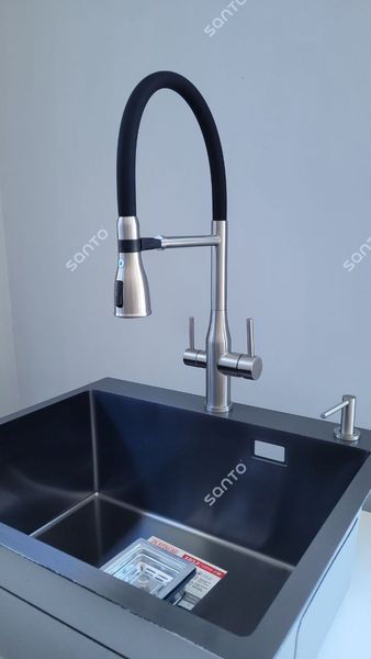 Гнучкий змішувач для кухні під фільтр GAPPO G4399-75 з гнучкий виливом