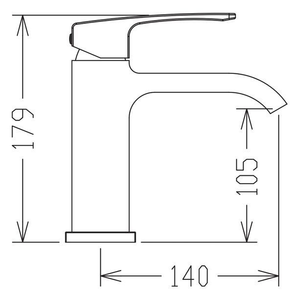 Змішувач для умивальника KOER KB-10037-07 Графіт (KR5999)