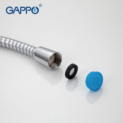 Полімерний шланг для душу GAPPO G42, 1500 мм, сірий/хром