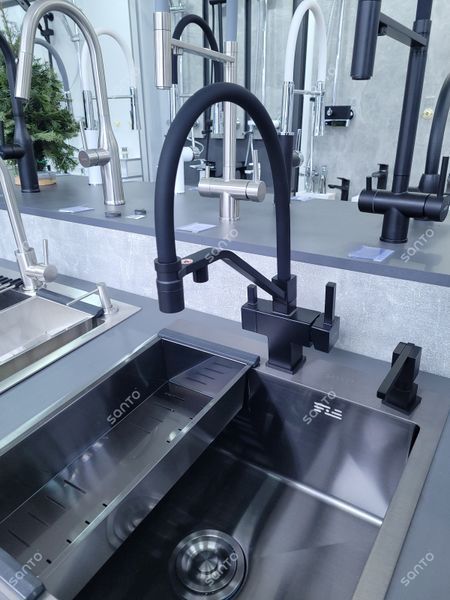 Кухонна мийка GAPPO GS5050-6 500x500 мм, нержавіюча сталь, поверхня PVD