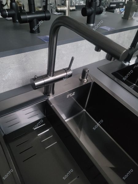 Кухонна мийка GAPPO GS5050-6 500x500 мм, нержавіюча сталь, поверхня PVD