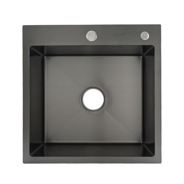 Кухонна мийка GAPPO GS5050-6 500x500 мм, нержавіюча сталь, поверхня PVD