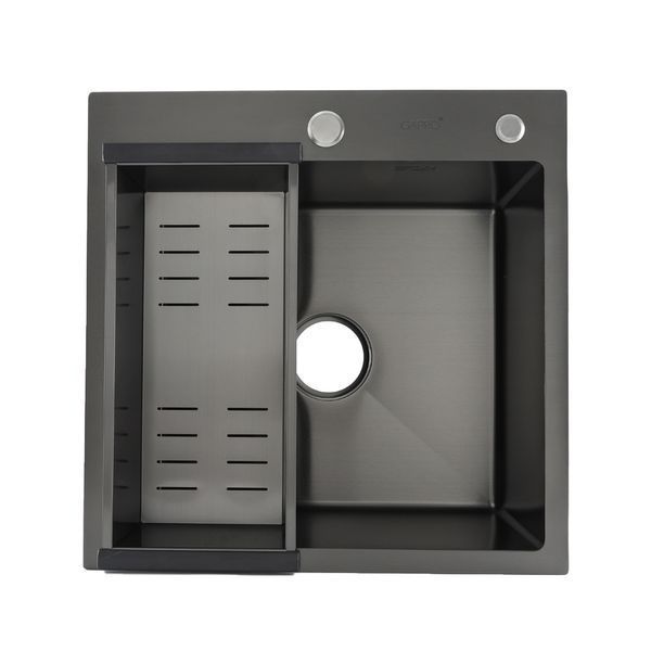 Кухонна мийка GAPPO GS5050-6 500x500 мм, нержавіюча сталь, поверхня PVD