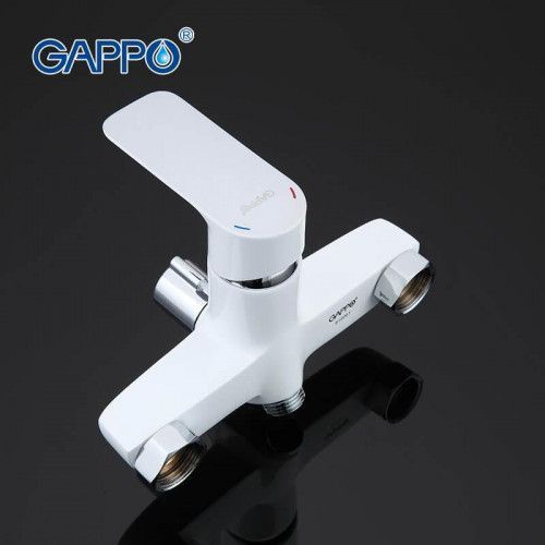 Змішувач для ванни GAPPO G48 G2248, білий/хром