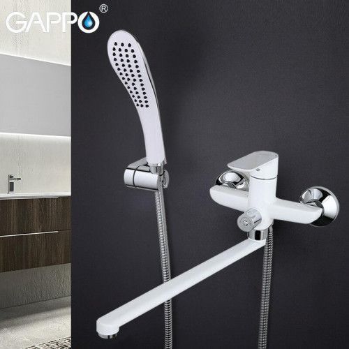 Змішувач для ванни GAPPO G48 G2248, білий/хром