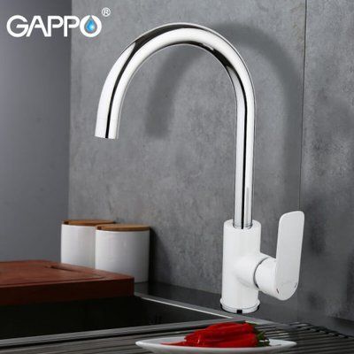 Змішувач для кухні GAPPO G4048 білий/хром
