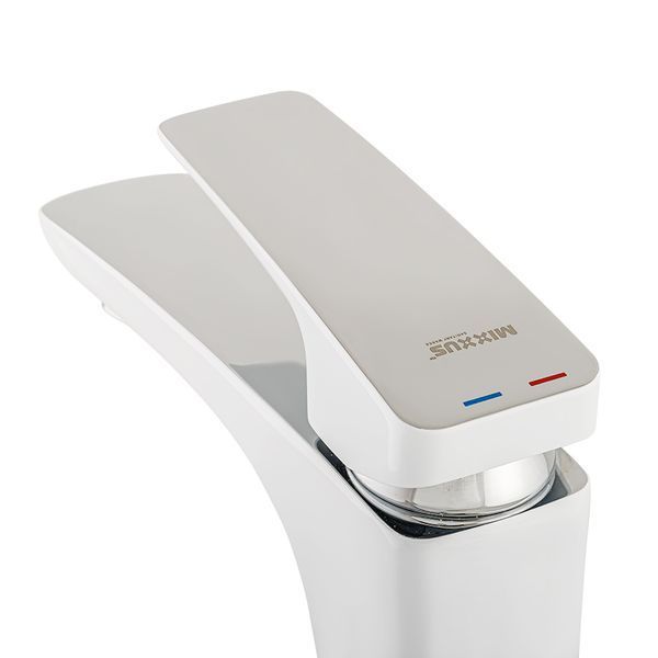 Змішувач для умивальника MIXXUS PREMIUM PATRICK 001 NUT WHITE Білий/хром (MI5853)