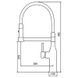 Кухонный смеситель с силиконовым изливом KOER KI-70005-02 (нерж. сталь) (KR3388)