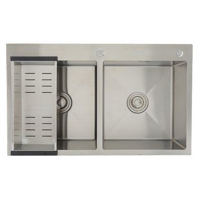 Кухонна мийка GAPPO GS8350 накладна 830x500 мм, нержавіюча сталь