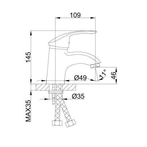 Змішувач для умивальника Frap F1021, хром