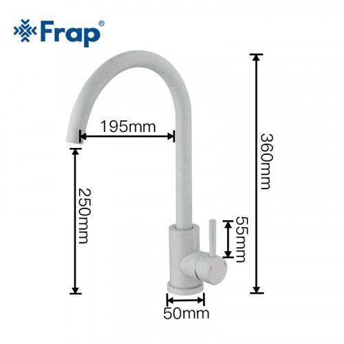 Змішувач для кухні Frap H899 F40899-2, світло-сірий