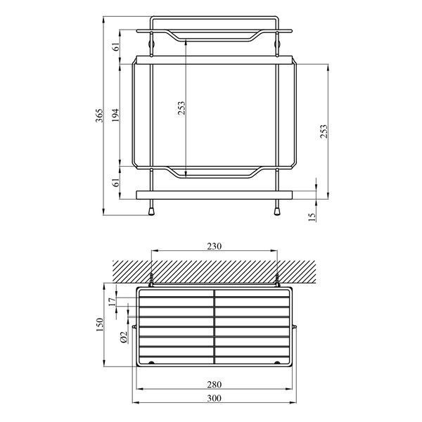Полка для ванной комнаты Kroner KRM Rizze - ACC330-2