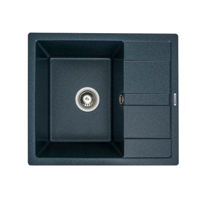 Гранітна мийка для кухні Platinum 5851 ARIA матова Антрацит
