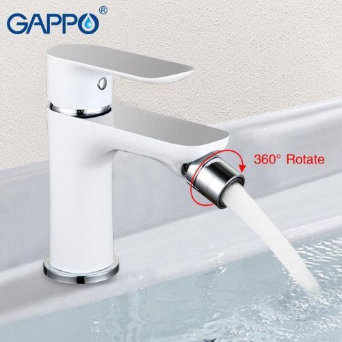 Змішувач для біде GAPPO G5048, білий/хром