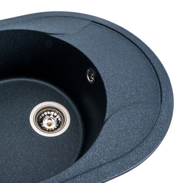 Гранітна мийка для кухні Platinum 5847 ONYX матова (антрацит)