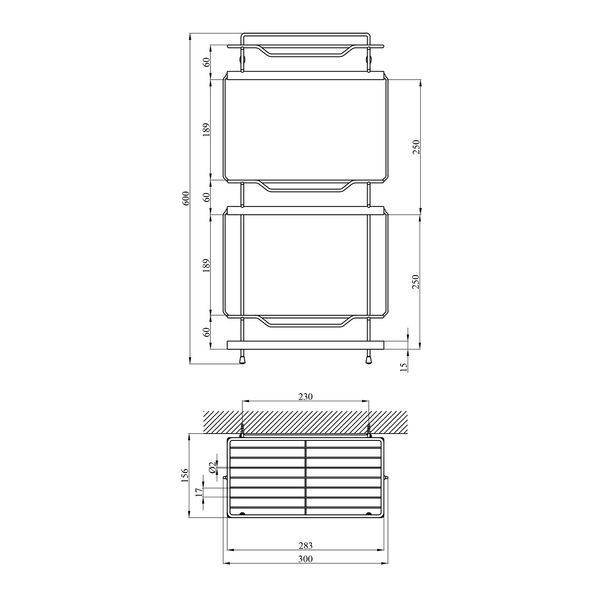 Полка для ванной комнаты Kroner KRM Rizze - ACC330-3