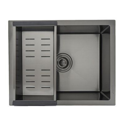 Кухонна мийка GAPPO GS5040-6 інтегрована 500x400 мм, нержавіюча сталь, поверхня PVD