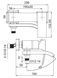 Смеситель для ванны с коротким изливом KOER KB-41007-04 Хром+белый (KR5157)