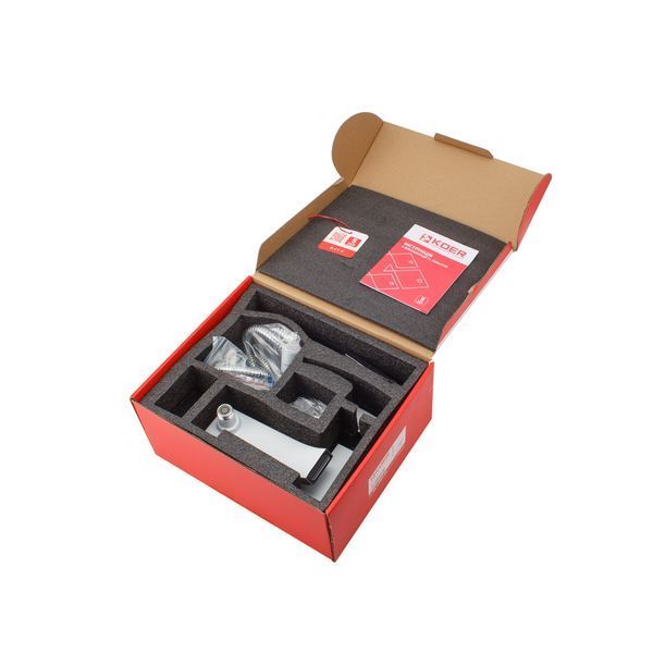 Смеситель для ванны с коротким изливом KOER KB-41007-04 Хром+белый (KR5157)