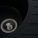 Гранітна мийка для кухні Platinum 6250 SOUL матова Чорний металік