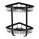Полиця кутова FRAP F352-16, двоярусна з гачками, нержавіюча сталь, чорний