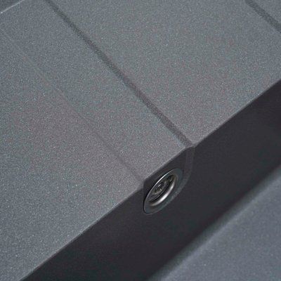 Гранітна мийка для кухні Platinum 5851 ARIA матова Сірий мусон