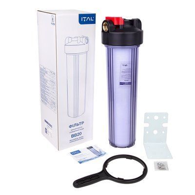 Колба механічного очищення ITAL FH20BB-CL-BT з лат. різьбл. BigBlue 4,5"x20" - 1", прозора