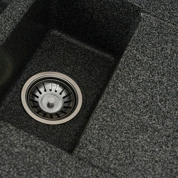 Гранітна мийка для кухні Platinum 7850W TOSKANA матова Графіт