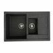 Гранітна мийка для кухні Platinum 7850W TOSKANA матова Графіт