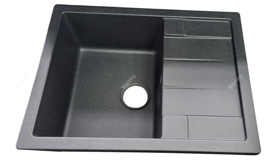 Гранітна мийка ZERIX ZS-6550S-03 Black